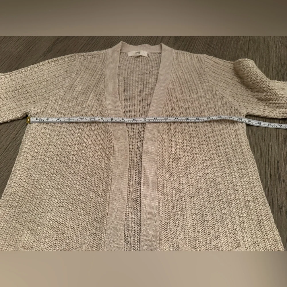 Beige Open-Front Cardigan - Picture 4 of 8
